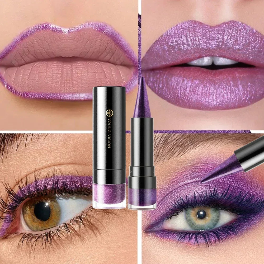 YOUNG VISION Six-Shade Matte Pearl Shimmer Dual-Effect Lipstick Waterproof, Non-Transfer Lipstick Cosmetics - My Vixen Vault