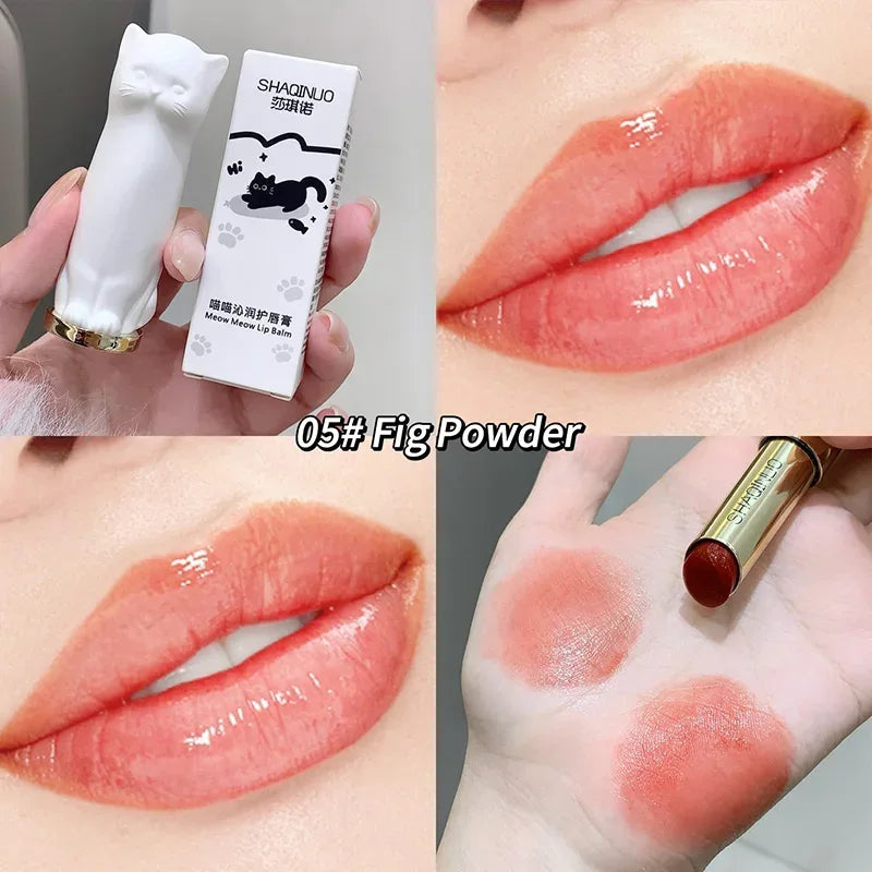 SHAQINUO Meowoqinqin Moisturizing Color Lip Balm, anti-dryness and crack fade lip lines Student Moisturizing lipstick - My Vixen Vault