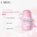 LAlKOU Sakura Solid Mud Face Mask Stick Reduces Blackhead Pores Oil Control Moisturizing Deep Cleanser Facial Face Mask 45g