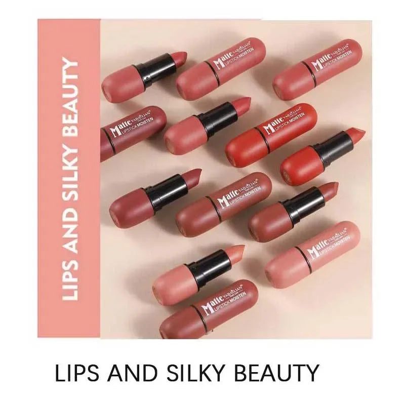 6-Color Matte Lipstick: Velvet Lip Color, Smooth, Waterproof, Long-Lasting Color Lip Makeup - My Vixen Vault