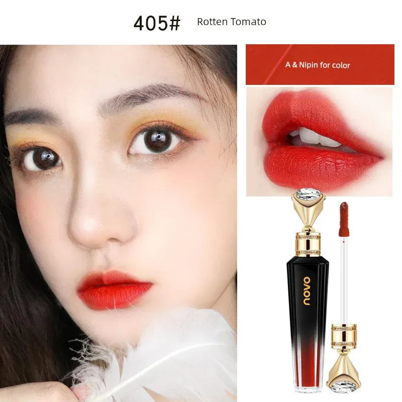Novo Official Flagship Store Vintage Velvet Lip Lacquer Matte Finish Lipstick Lip Gloss Long-Lasting White No Stain on Cup Women - My Vixen Vault