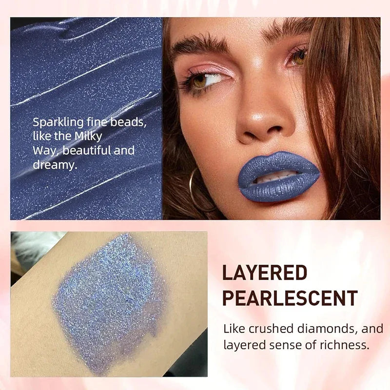 15 Color Glitter Liquid Lipsticks Shimmer Shiny Lipgloss Pearlescent Lip Tint Waterproof Long Lasting Matte Diamond Lips Glaze - My Vixen Vault
