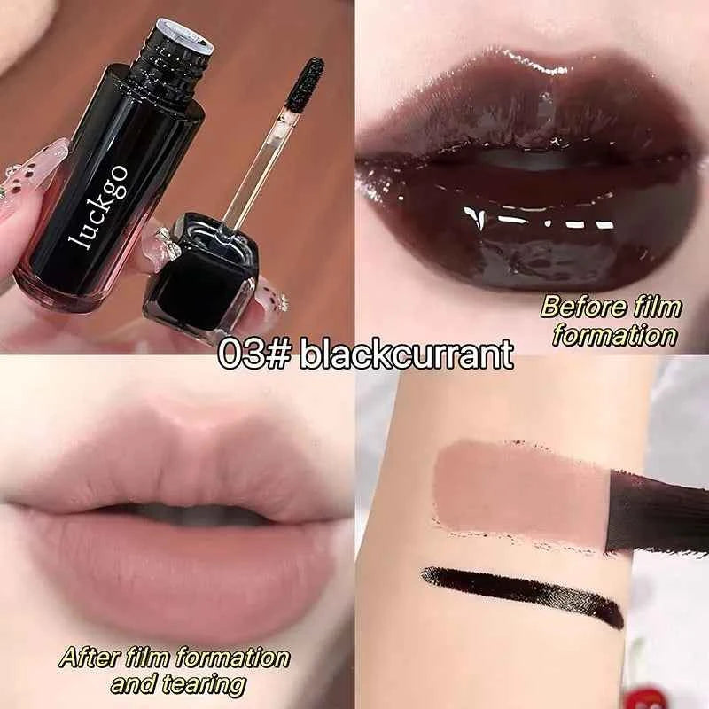 Chocolate Brown Peel Off Lip Stain Waterproof Makeup Matte Khaki Orange Liquid Lipstick Nude Black Tattoo Lips Tint Cosmetic.