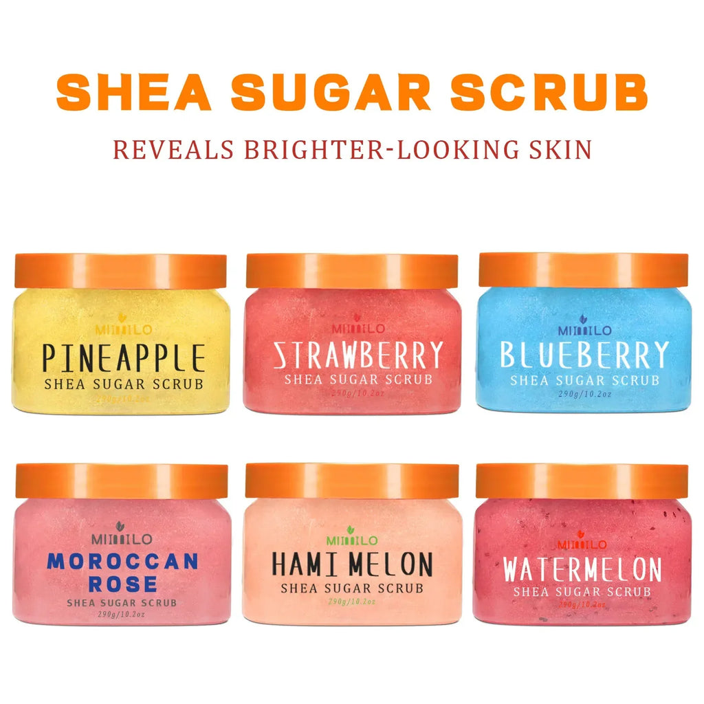 SHEA SUGAR SCRUB, exfoliating scrub, smooth and beautiful skin, moisturizing and nourishing care, can be used on the whole body.