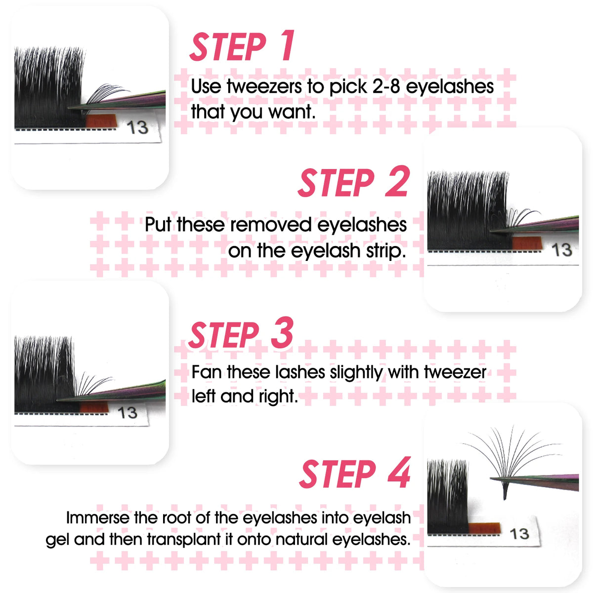 MASSCAKU Korean Pbt Material Easy Fanning Blooming Lash Trays C CC D DD Curl Faux Mink Automatic Flowering Eyelashes Extensions - Beauty Collection Studio