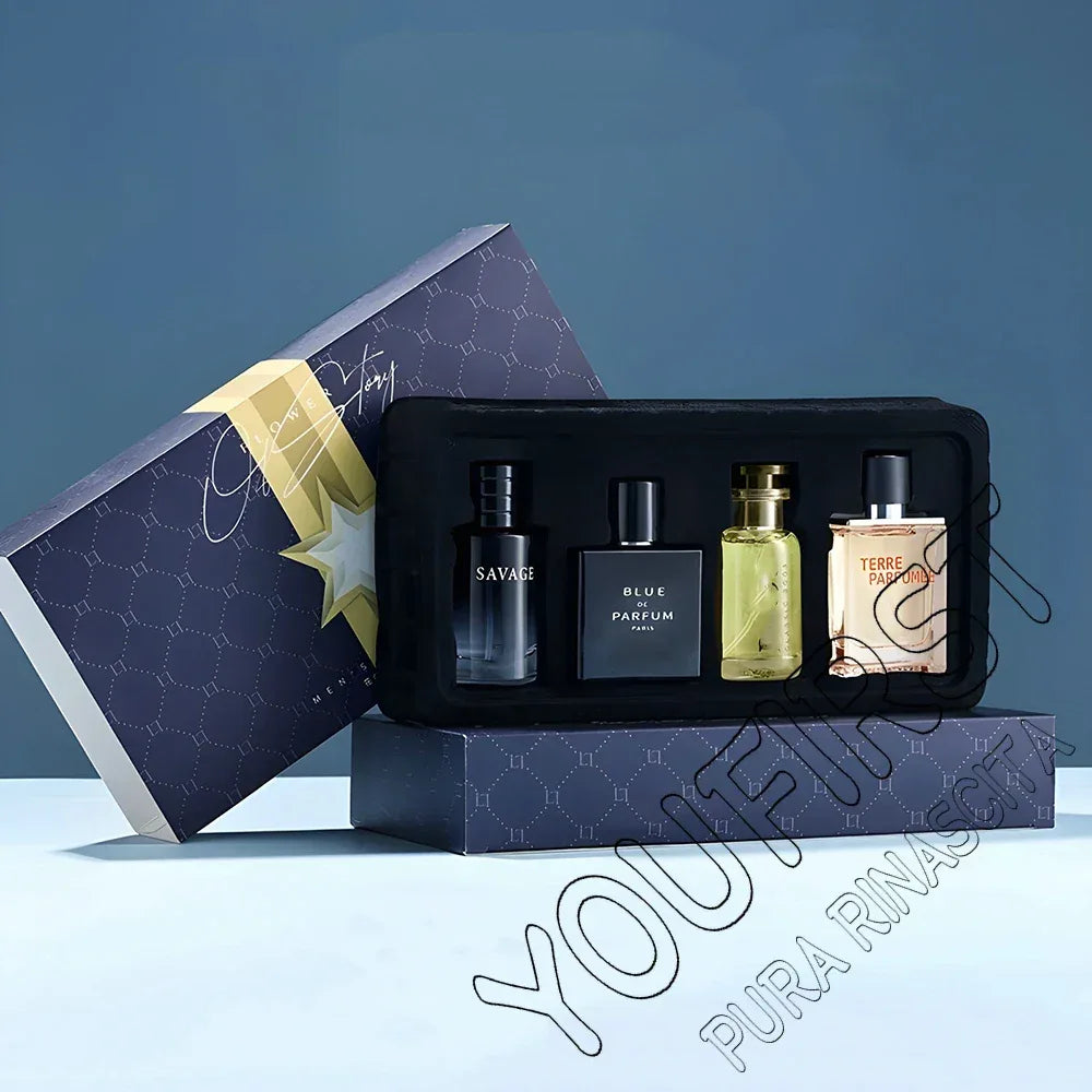 Luxury Brand Perfume Men Cologne Parfums Homme Gift Box 4Pcs Set 100ml Perfumes Masculinos Natural Floral Fruity Scent SprayLuxu - My Vixen Vault