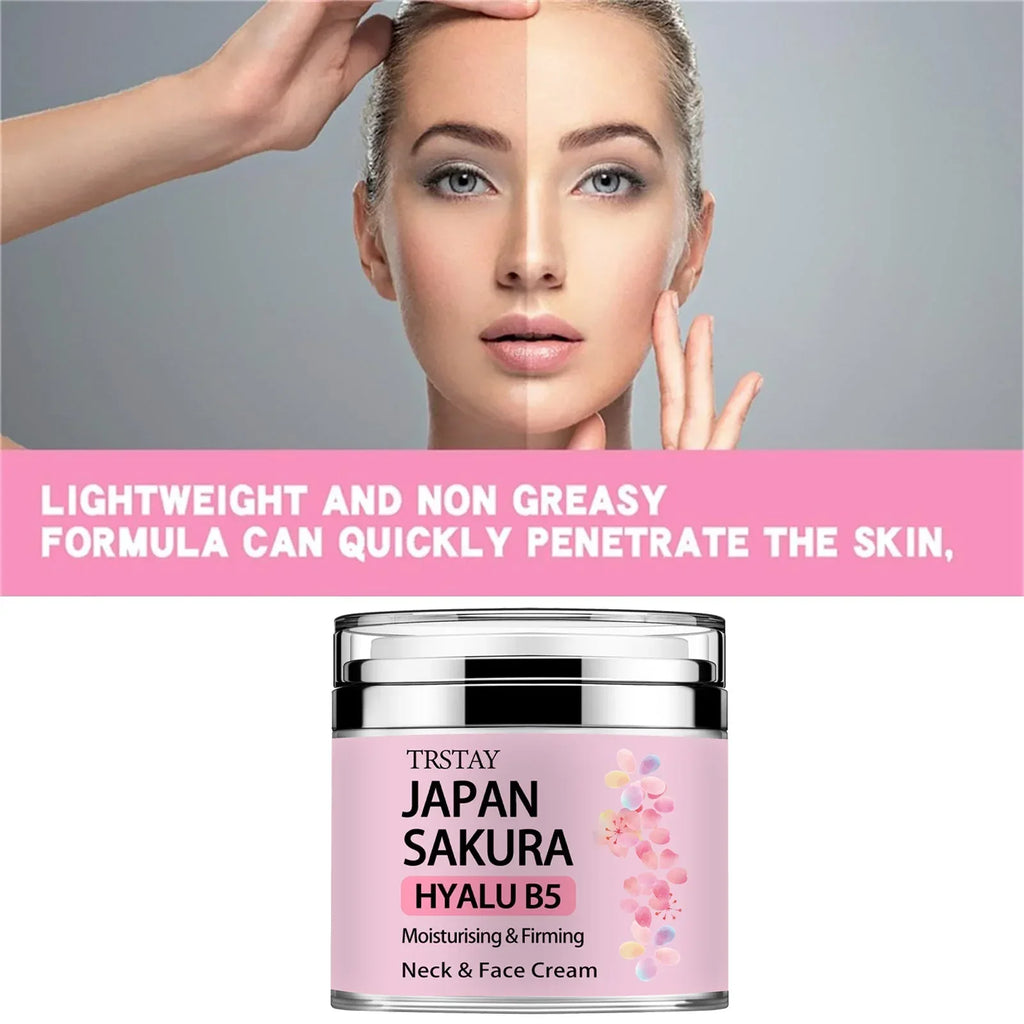 Japan Sakura Essence Cream, Sakura Tone Up Cream with Hyaluronic Acid, - My Vixen Vault