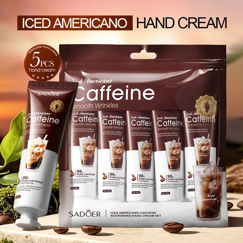 Ice American Coffee Hand Cream Set Deeply moisturizes and protects hands during the autumn and winter seasons..