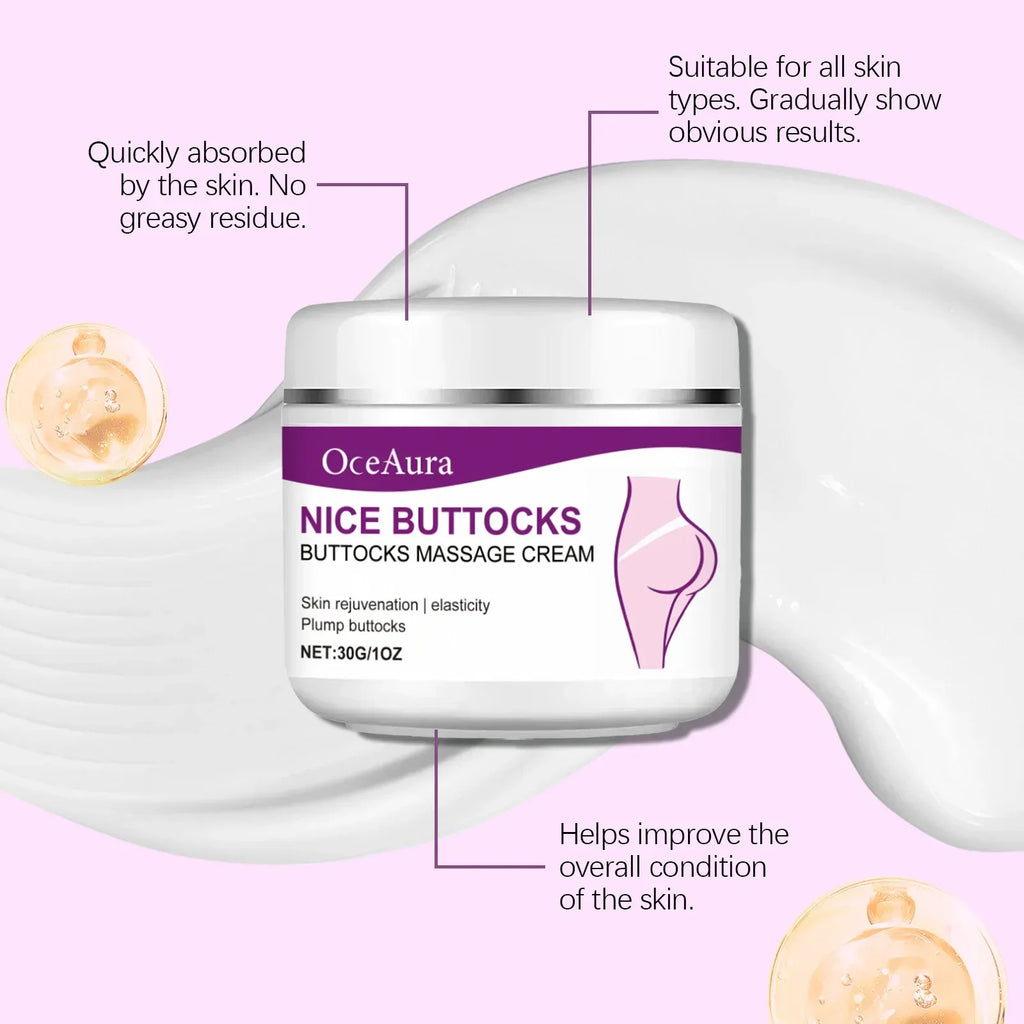 OCEAURA Hip Tighten Cream Firm Skin Enhance Elasticity Improve Roughness Lift Epidermis Shaping Relieve Dryness Hip Sooth Cream - My Vixen Vault