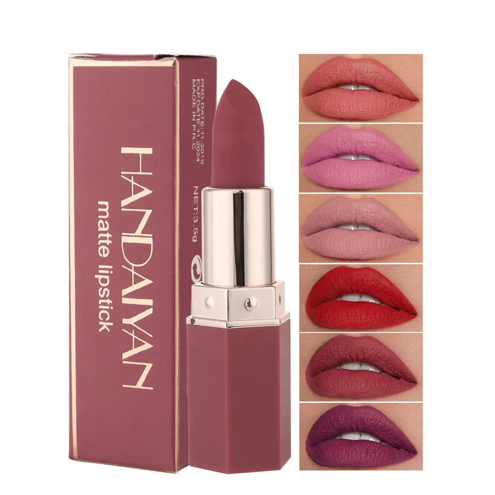 6-Color Matte Lipstick , Non-Fading, Non-Stick Cup Long-Lasting Velvet Finish, Smooth Matte Lip Color Waterproof Smudge-proof - My Vixen Vault
