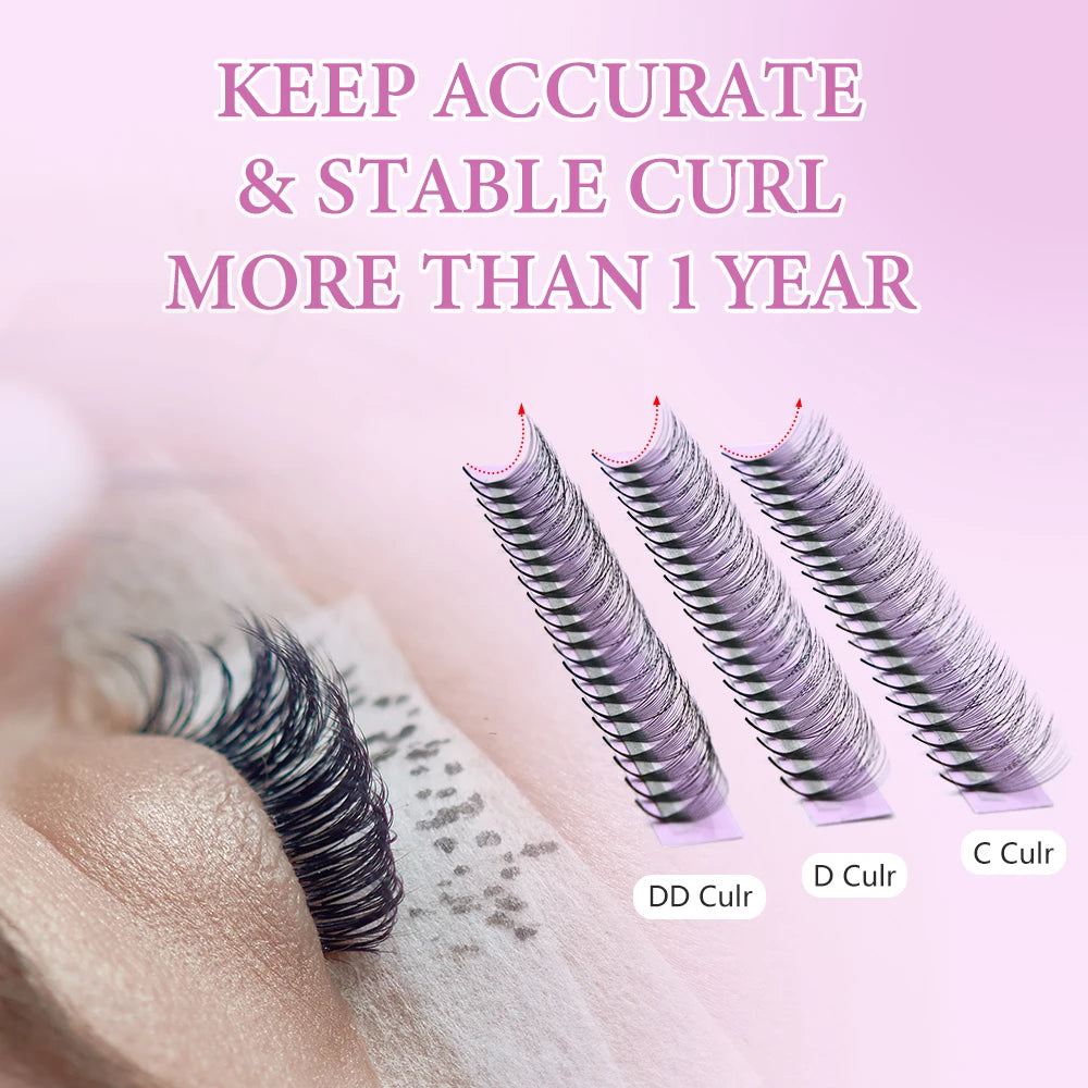 OWOSC 3D-20d Soft Natural Mink Eyelashes 120fans  Handmade Premade Volume Fans Eyelash Extension Maquillage Femme False Lashes - Beauty Collection Studio