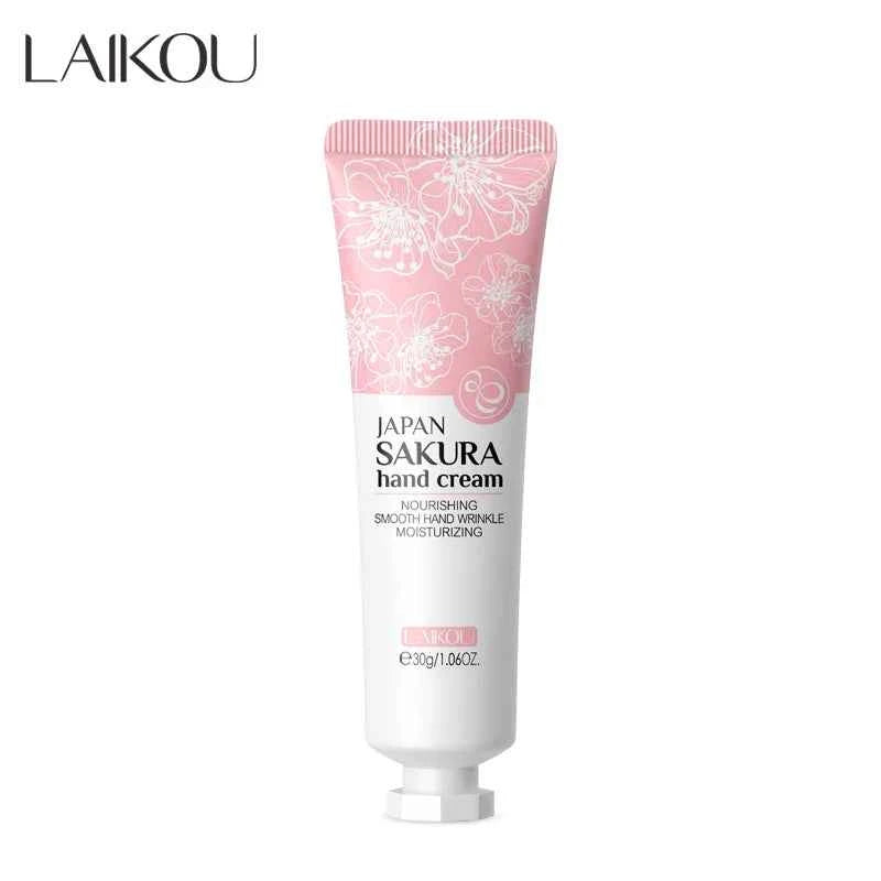 LAIKOU Sakura Hand Cream Whitening Wrinkle Removal Anti-crack Moisturizing  Greasiness Intensive Repair Hand Gream 30g