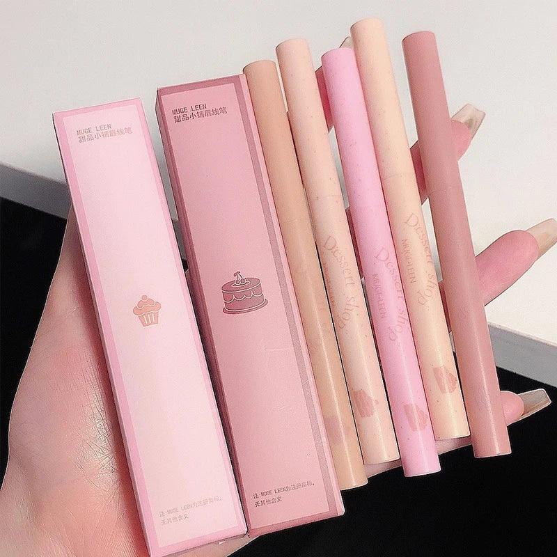 Dessert Lip Liner Automatic rotating waterproof lasting no color outline lip lipstick pen - My Vixen Vault