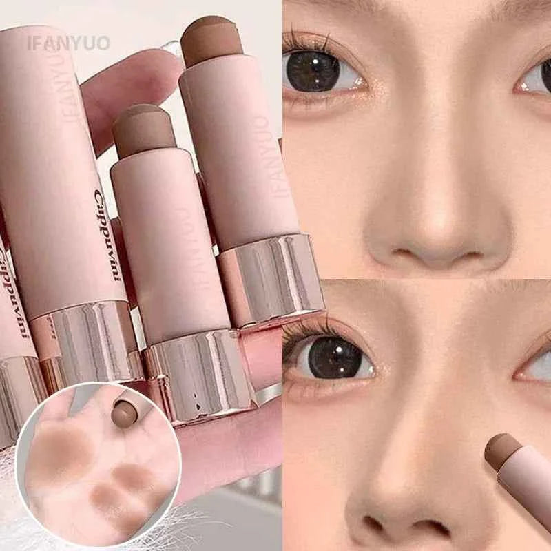 Gray Brown Bronzer Contouring Stick Waterproof Cream Texture Moisturizing Shadow Contouring Pen Face Concealer Cosmetics Makeup.