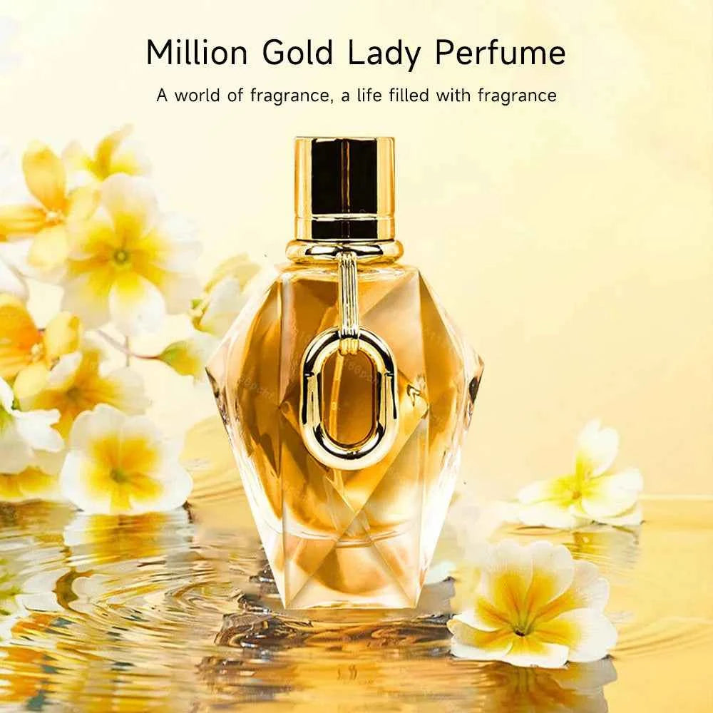 Original 100Ml Women Gold Million Perfume Floral Wood Lasting Fragrance Fresh Niche Bodyspray Brand Dating Charm Eau De Toilette.