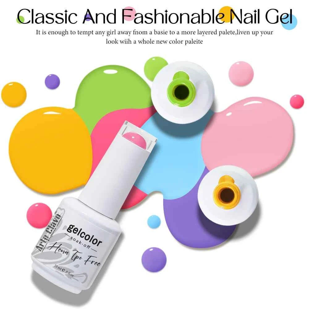 Arte Clavo Hema Free TPO Free UV Gel Nail Polish Semi-Permanent Nail Art Manicure Soak off Nail Varnish Nail Supplies