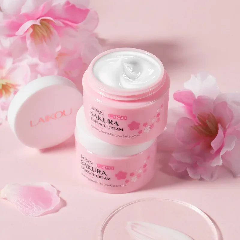 LAIKOU Japan Sakura Essence Cream Cherry Blossom Facial Cream Heavy Moisturizer Improving Dryness & Roughness Face Skin Care - Beauty Collection Studio