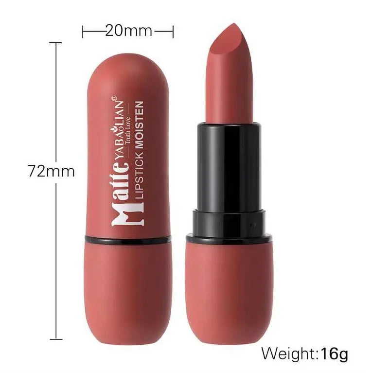 6-Color Matte Lipstick: Velvet Lip Color, Smooth, Waterproof, Long-Lasting Color Lip Makeup - My Vixen Vault