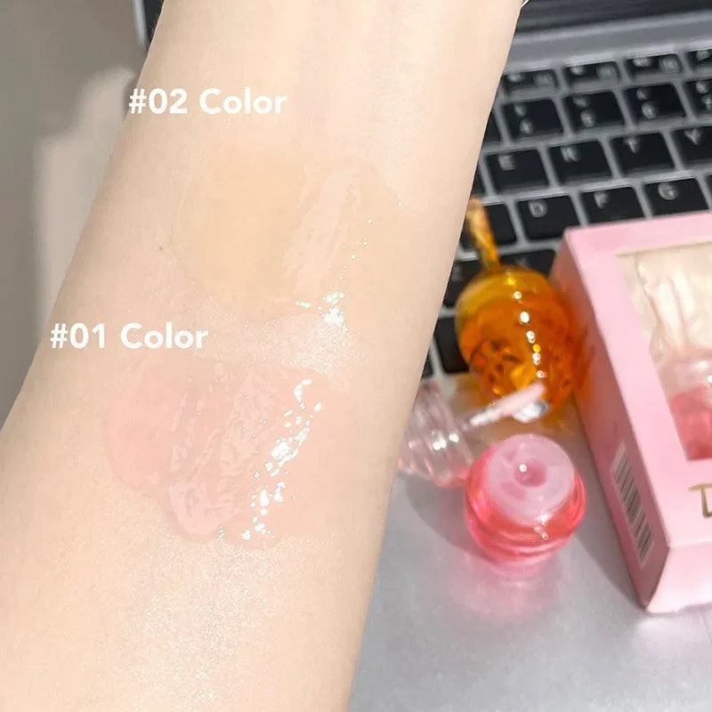 Small Honeypot Lip Oil Moisturizing and Fading Lip Pattern Water Lip Balm Dudu Lips.