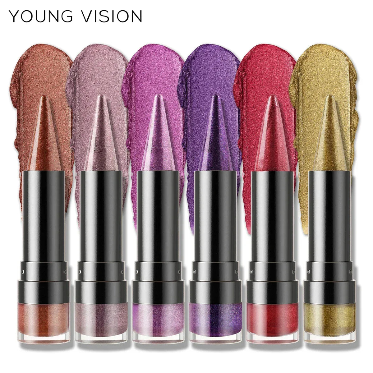 YOUNG VISION Six-Shade Matte Pearl Shimmer Dual-Effect Lipstick Waterproof, Non-Transfer Lipstick Cosmetics - My Vixen Vault