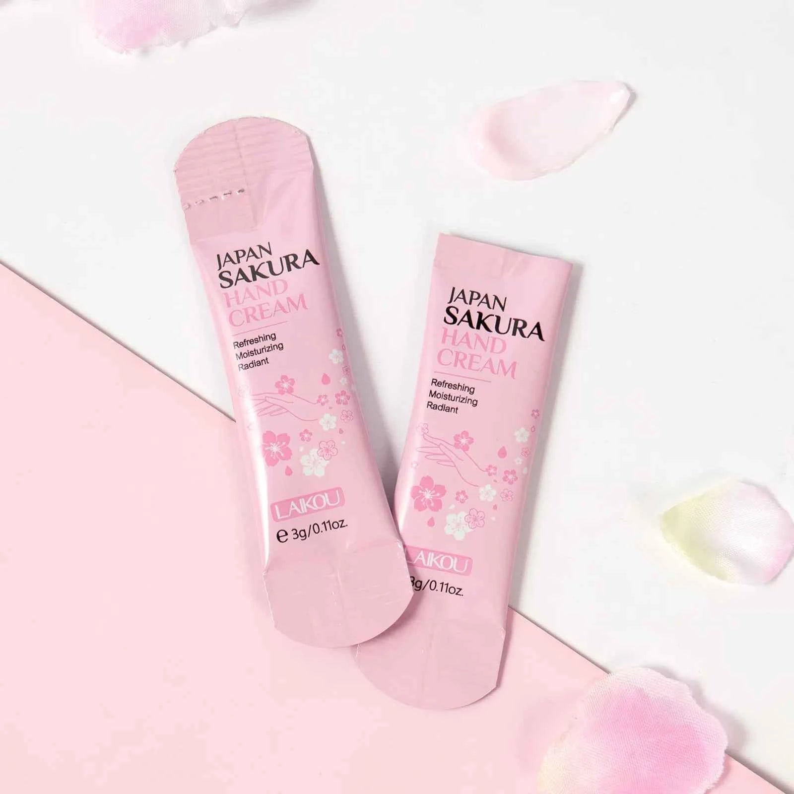 7pcs Collagen Sakura Hand Cream Skin Soften Nourish Care Deep Cracked Repair Beauty Products Girl Moisturizing Hand Skin