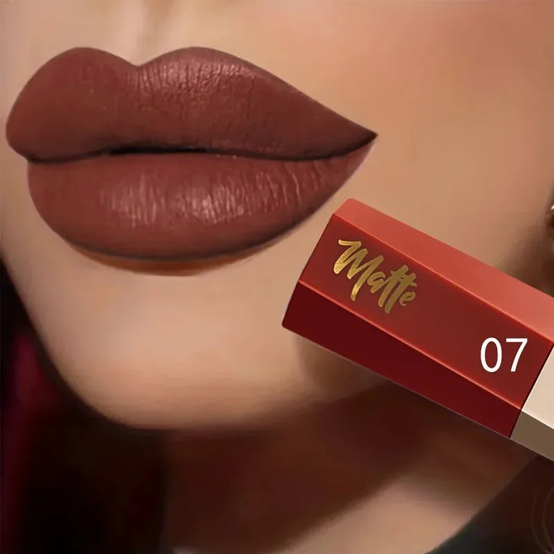 Waterproof Matte Velvet Lip Tint - Long-Lasting Nude Lip Glaze, Festive Exclusive, Valentine's Day Gift - My Vixen Vault