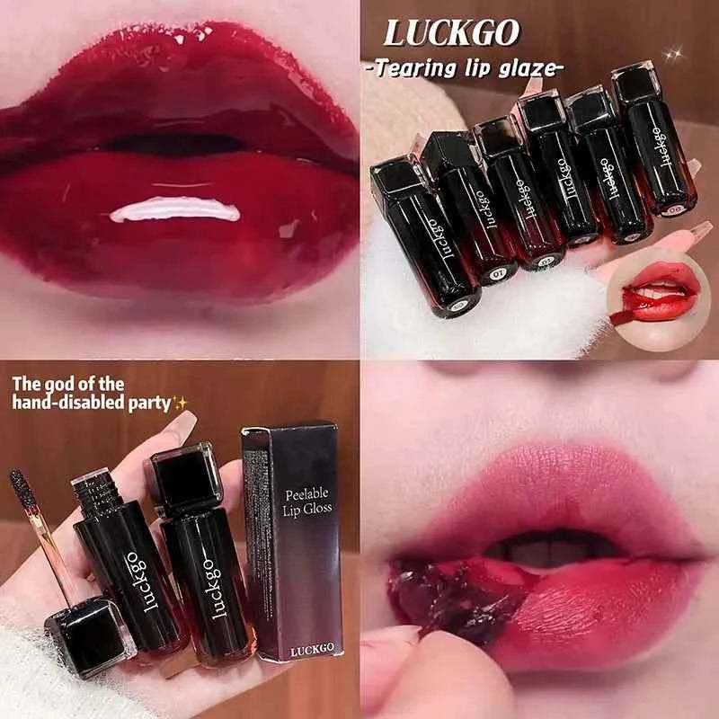 Chocolate Brown Peel Off Lip Stain Waterproof Makeup Matte Khaki Orange Liquid Lipstick Nude Black Tattoo Lips Tint Cosmetic.