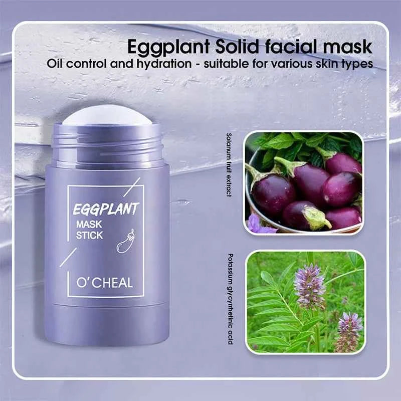 Solid facial mask Stick Green Tea Honey Peach Cleaning Pore Moisturizing Long Charcoal Eggplant Mud Film