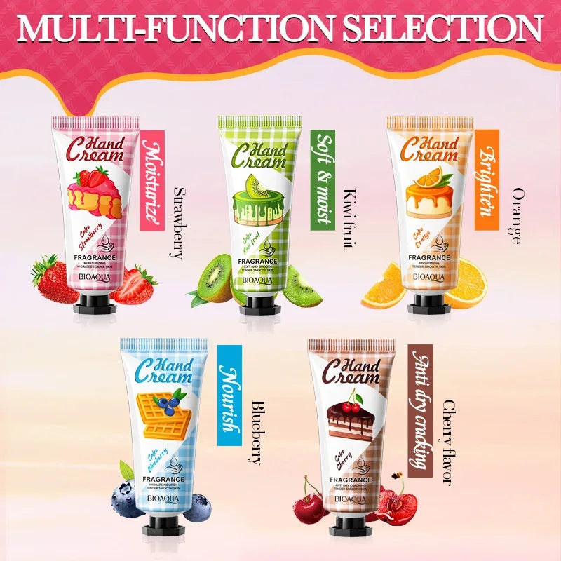 BIOAOUA Luxury Hand Cream Christmas Gift Set 5Pack Moisturizing Long-Lasting Fragrance Hand Cream for Dry Skin for Women & Men.