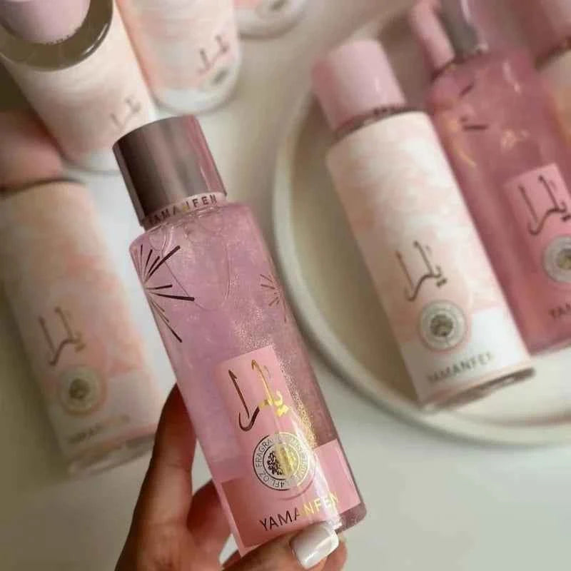 Quicksand Body Mist With Rose & Fruity Scent, Gilded Shimmering Body Spray Lasting Fragrance Moisturizing Skin Perfume For Women