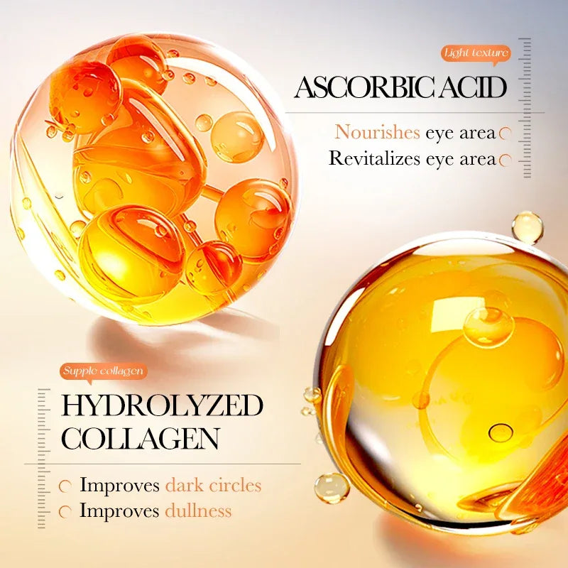 80pcs BIOAQUA Vitamin C Crystal Collagen Eye Mask Anti Dark Circles Whitening Anti-Wrinkles Moisturizing Anti-Aging Eye Patches - My Vixen Vault