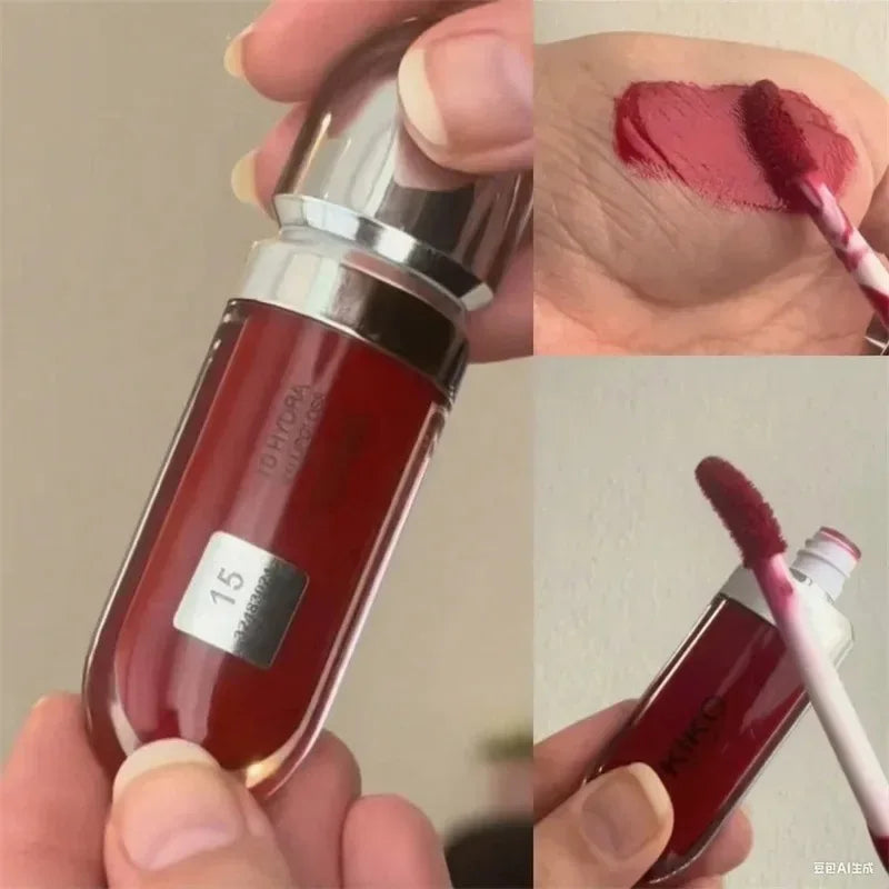 Hot Sales 3D Liquid Lip Glaze Transparent Lip Mirror Lipstick Nourishing Glossy Full Lips Not Fading Milk Tea Bean Paste Makeup - My Vixen Vault