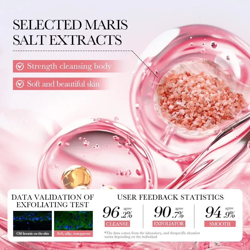 SADOER Himalayan Pink Salt Body Scrub Moisturizing Cream Exfoliating Body Arm Leg Back Scrub Exfoliator Body Lotion Skin Care - My Vixen Vault