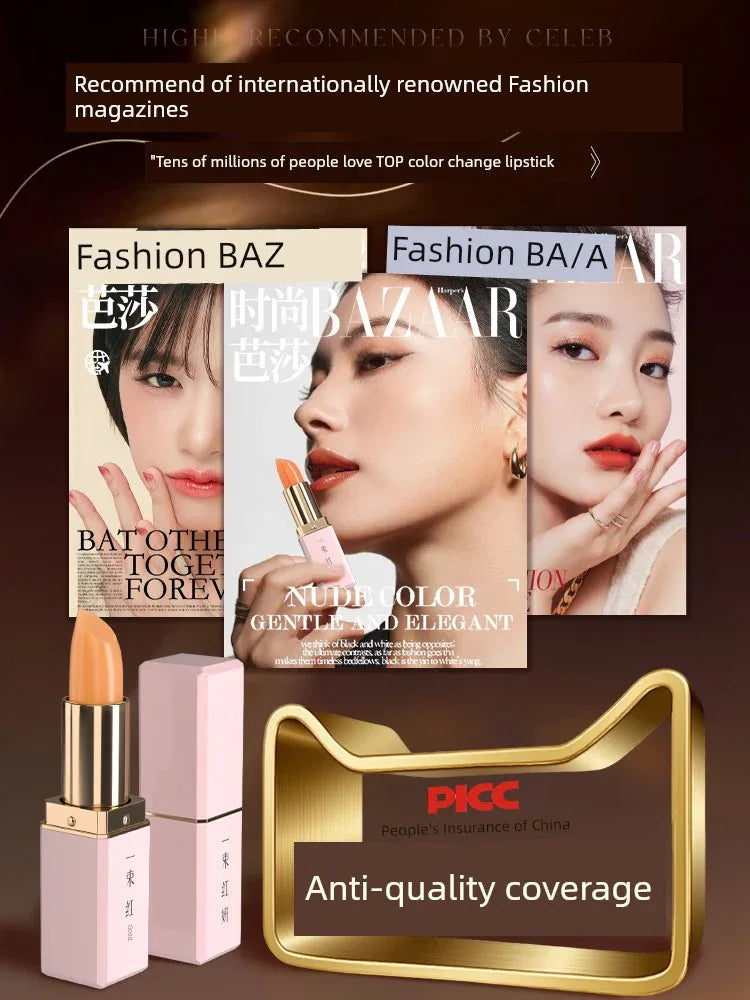 Carrot Color-Changing Lipstick for Pregnant Women, Long-Lasting Moisturizing, Non-Fading, Non-Stick Cup, Moisturizing and Hydrating for Women, Prevents Dryness and Cracking - My Vixen Vault