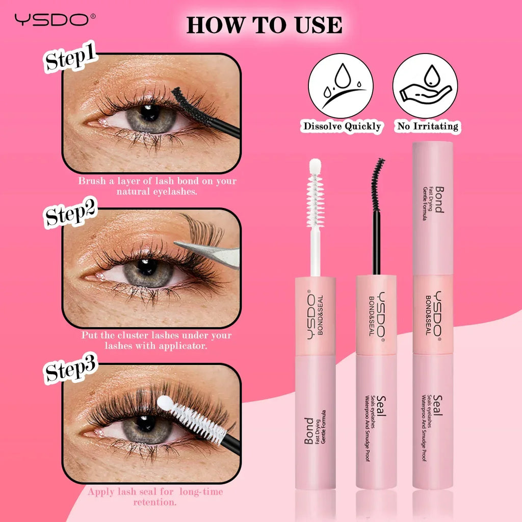 DIY Lash Extension Kit Lash Individual Lashes Clusters8-16mm With Waterproof Lash Bond And Seal Eyelash Tweezers Lash Kit - My Vixen Vault