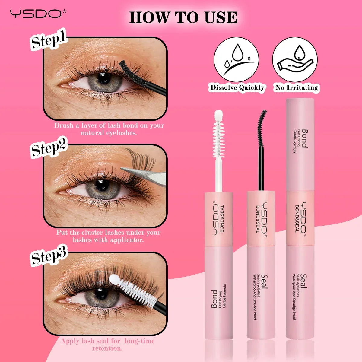 DIY Lash Extension Kit Lash Individual Lashes Clusters8-16mm With Waterproof Lash Bond And Seal Eyelash Tweezers Lash Kit - My Vixen Vault