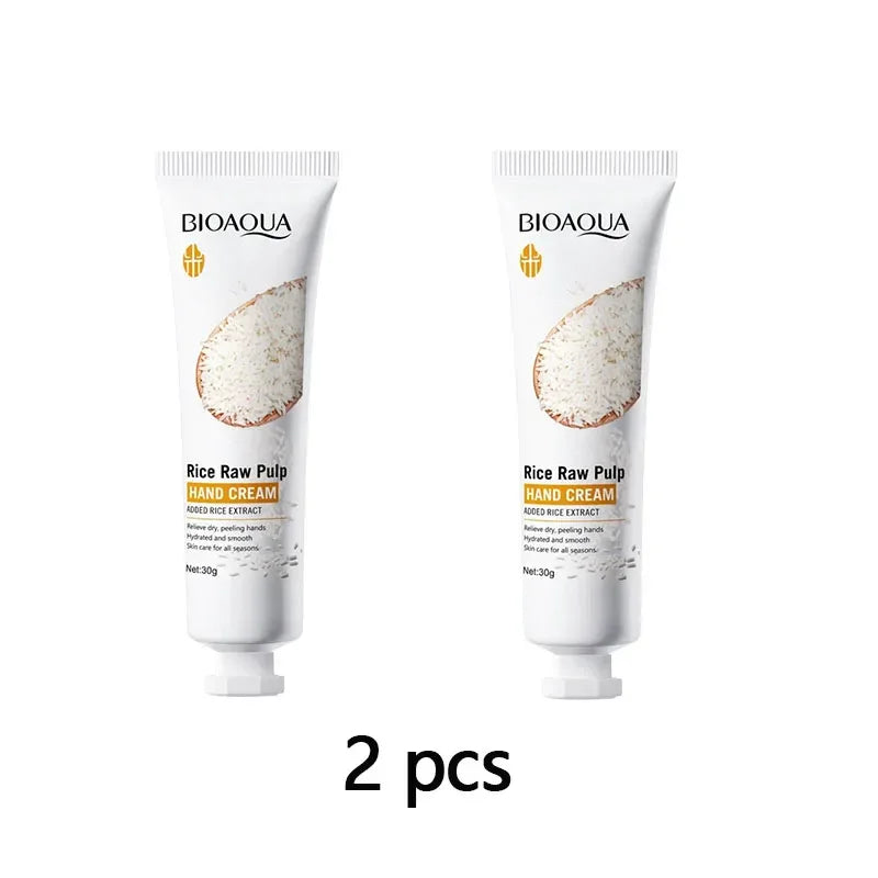 Rice Hand Cream Volumizing Rejuvenating Nourishing Moisturizing Refreshing Non-Greasy Hand Care Cream 30g - My Vixen Vault