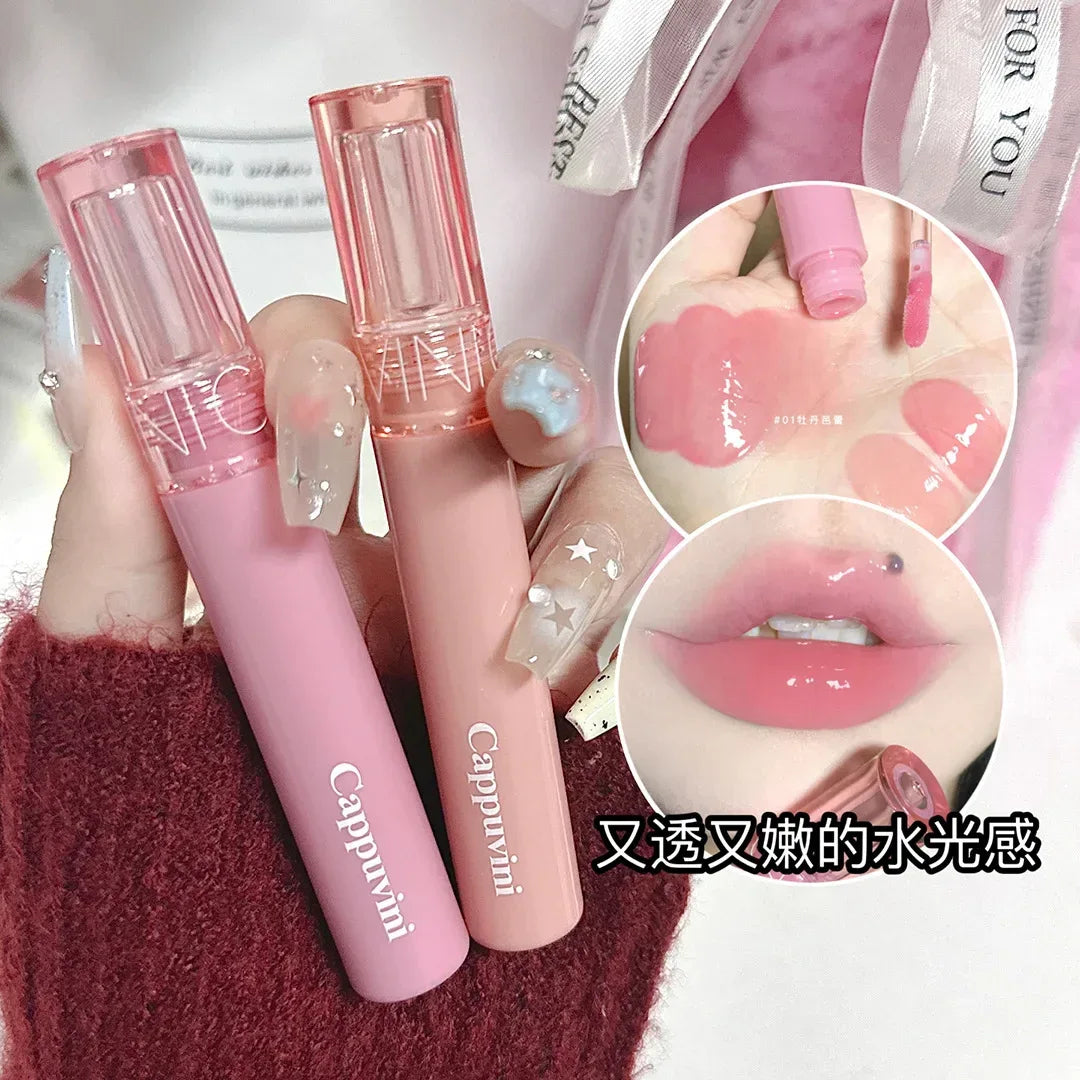 Mirror Jelly Lip Glaze 6 Colors Water-light Lip Gloss Long Lasting Waterproof Moisturising Glossy Red Lip Tint Makeup Cosmetics - My Vixen Vault