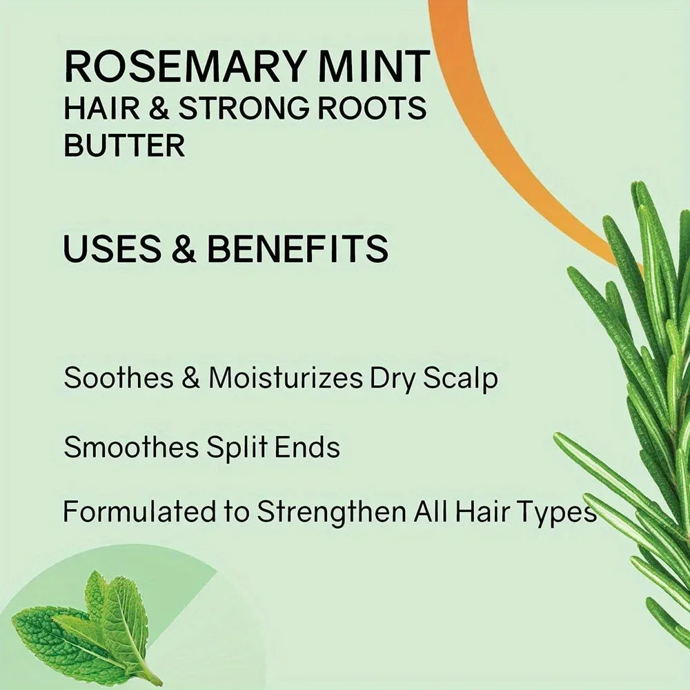 GZE Rosemary Mint Hair & Strong Roots Butter - Natural Hair Growth & Damage Repair Treatment for Stronger, Healthier Hair - My Vixen Vault