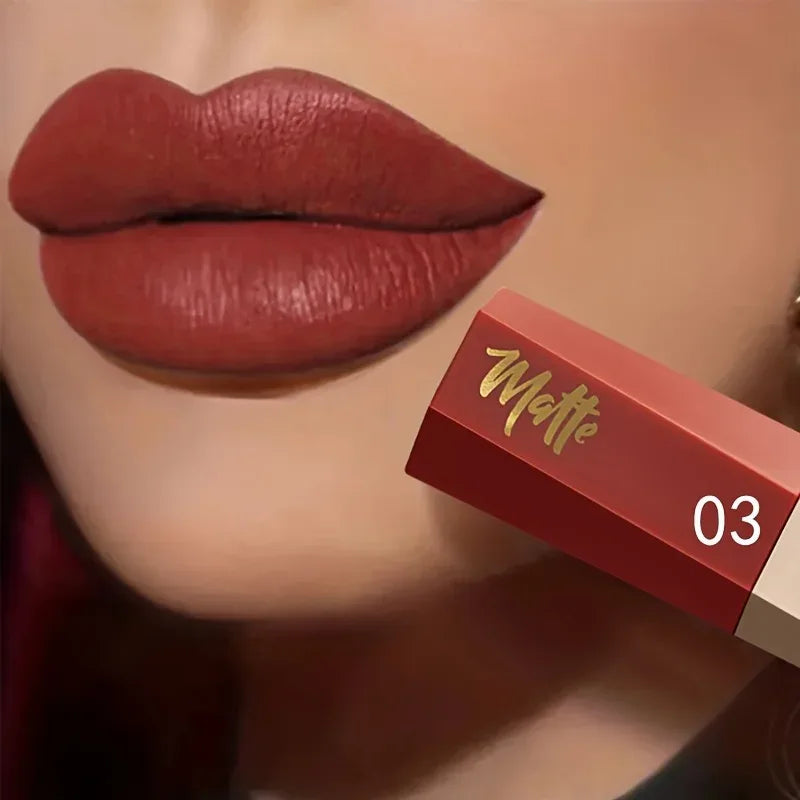Waterproof Matte Velvet Lip Tint - Long-Lasting Nude Lip Glaze, Festive Exclusive, Valentine's Day Gift - My Vixen Vault