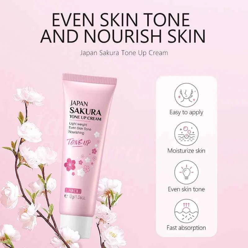 LAIKOU Japan Sakura Skincare Set Moisturizing Anti-Aging Kit Wrinkle Smoothing Radiance Boosting Facial Kit Gift Set