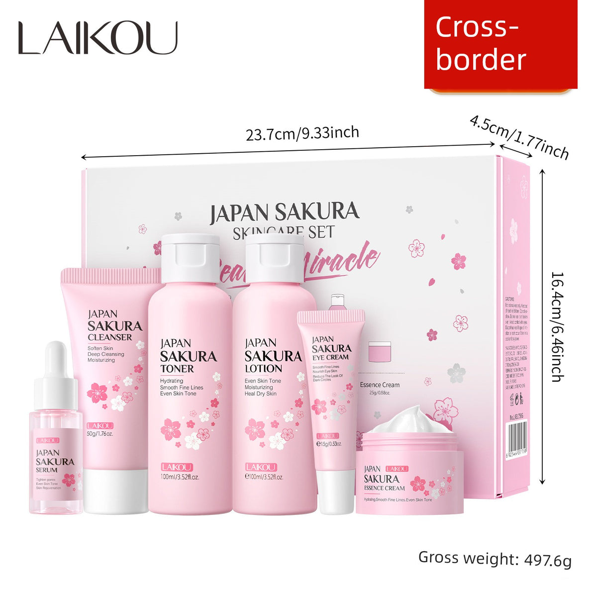 Sakura Skincare Set Oil Control Facial Cleanser Nourishing F - Beauty Collection Studio