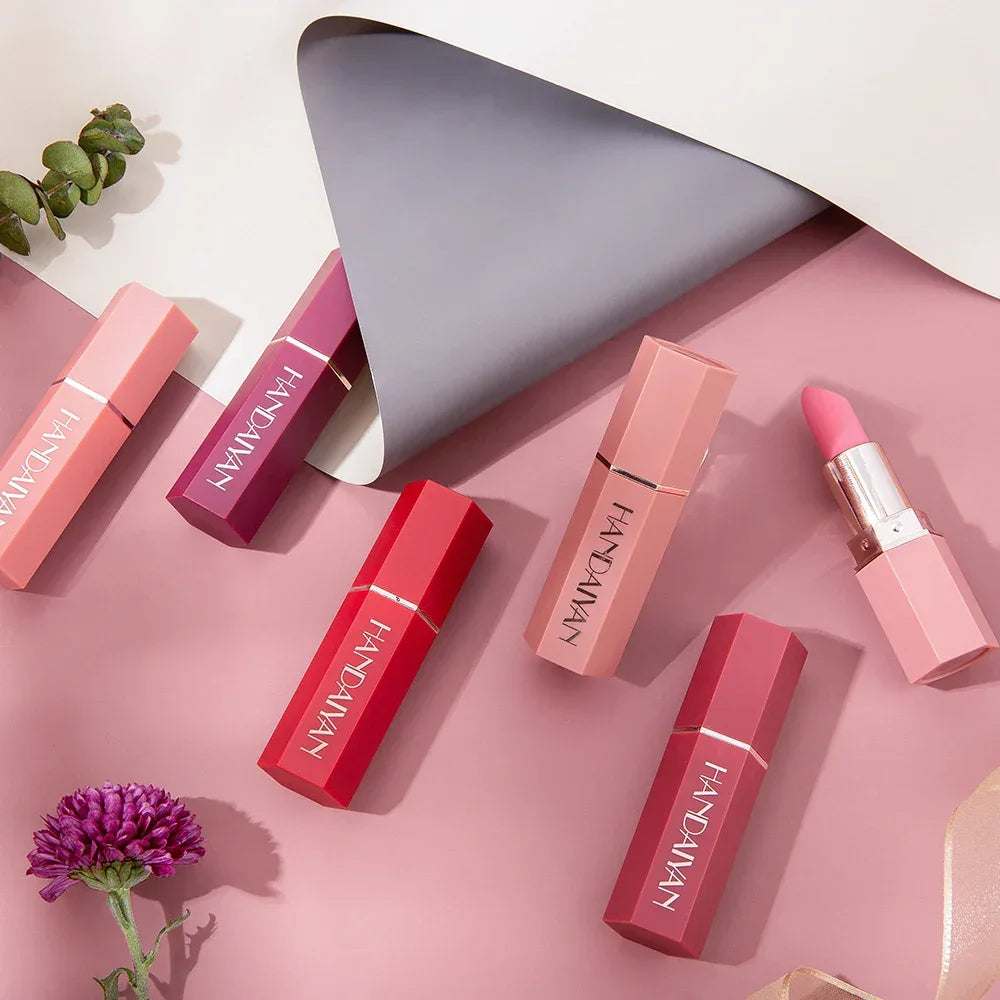 6-Color Matte Lipstick , Non-Fading, Non-Stick Cup Long-Lasting Velvet Finish, Smooth Matte Lip Color Waterproof Smudge-proof - My Vixen Vault