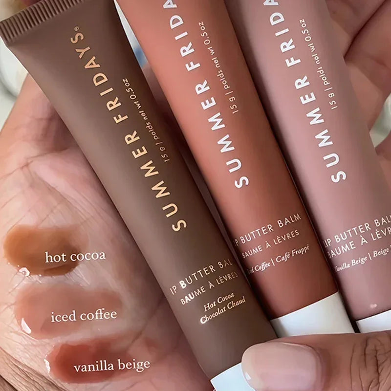 NEW Summer Fridays Mini Lip Gloss Set Vanilla Beige Lip Balm Long Lasting Moisturizing Smooth Soft Tube Makeup Lip Care Suit - My Vixen Vault