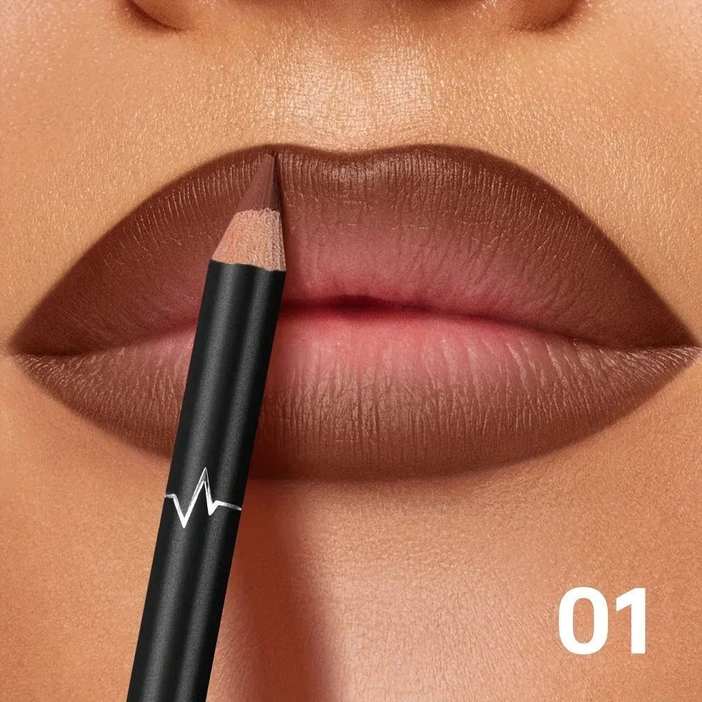 Pudaier 6-Color Waterproof Matte Lip Liner - Long-Lasting, Non-Transfer Formula, Matte Finish, 6 Versatile Shades - My Vixen Vault