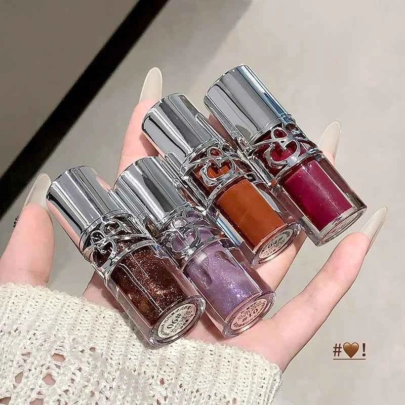 Gege Bear Sparkling Mirror Water Lip Gloss,hydrating and moisturizing Lip Gloss makeup, long-lasting color display lipstick gift