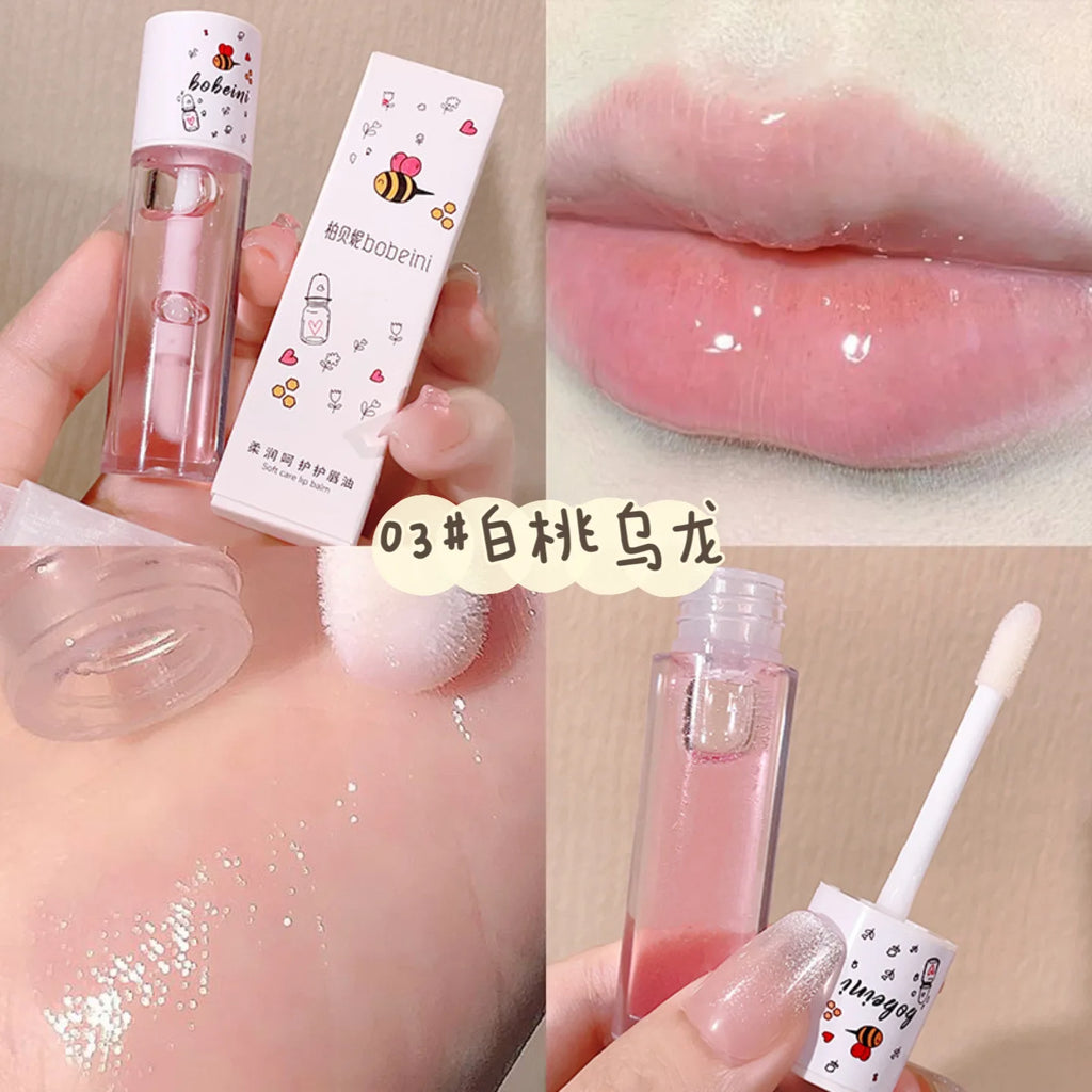 Bee Lip Oil Water-shine Glass Transparent Lip Honey Dry Repair Lip Care toot Lip Moisturizing Lip Oil - Beauty Collection Studio
