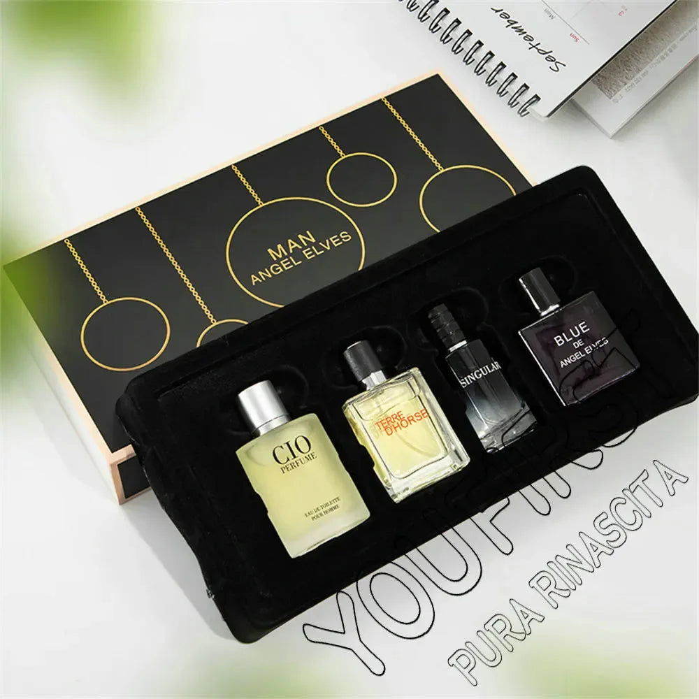 Luxury Brand Perfume Men Cologne Man Parfums Homme 120ml Hombre Perfumes Masculinos Gift Box 4Pcs Set Plant Floral Scent Spray - My Vixen Vault