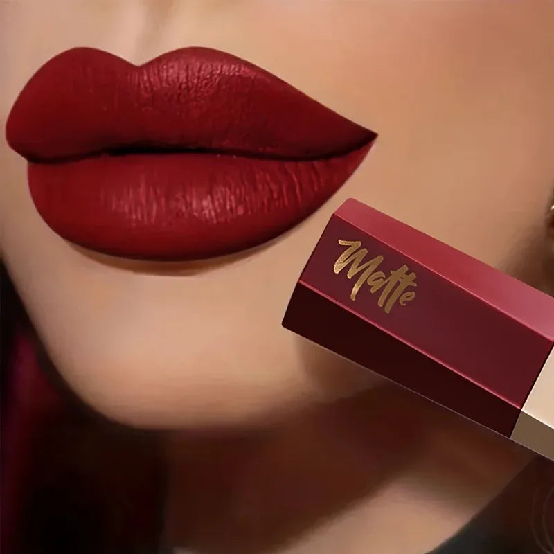 Waterproof Matte Velvet Lip Tint - Long-Lasting Nude Lip Glaze, Festive Exclusive, Valentine's Day Gift - My Vixen Vault