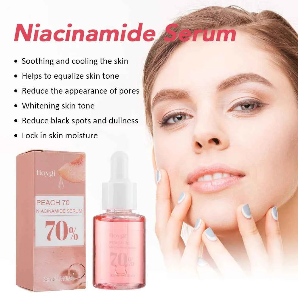30ml Niacinamide Serum Melanin Removal Fade Melasma Dark Spots Corrector Shrink Pores Hyaluronic Acid Moisturizing Skin Care
